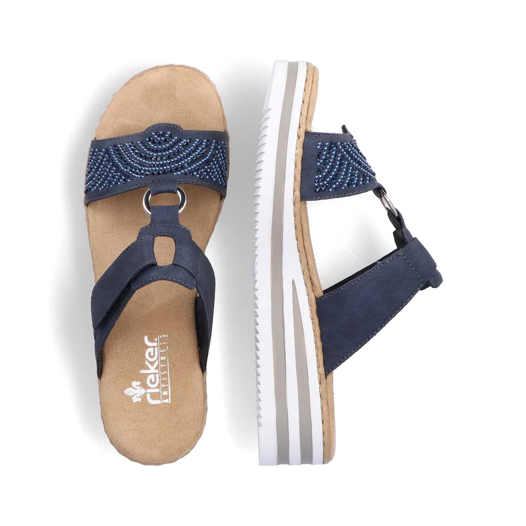 Rieker Women'S Mules Navy Blue