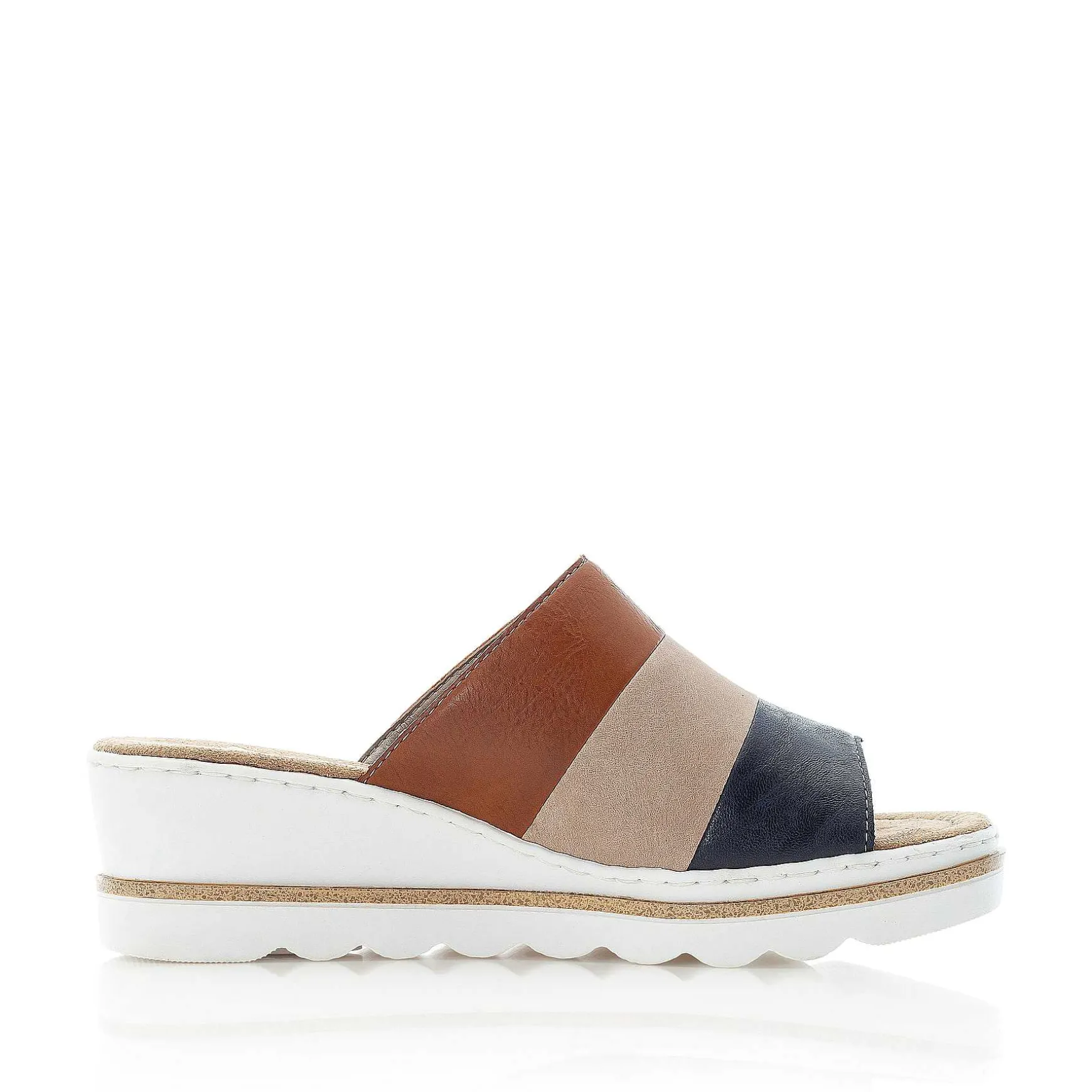Rieker Women'S Mules Nut Brown-Black
