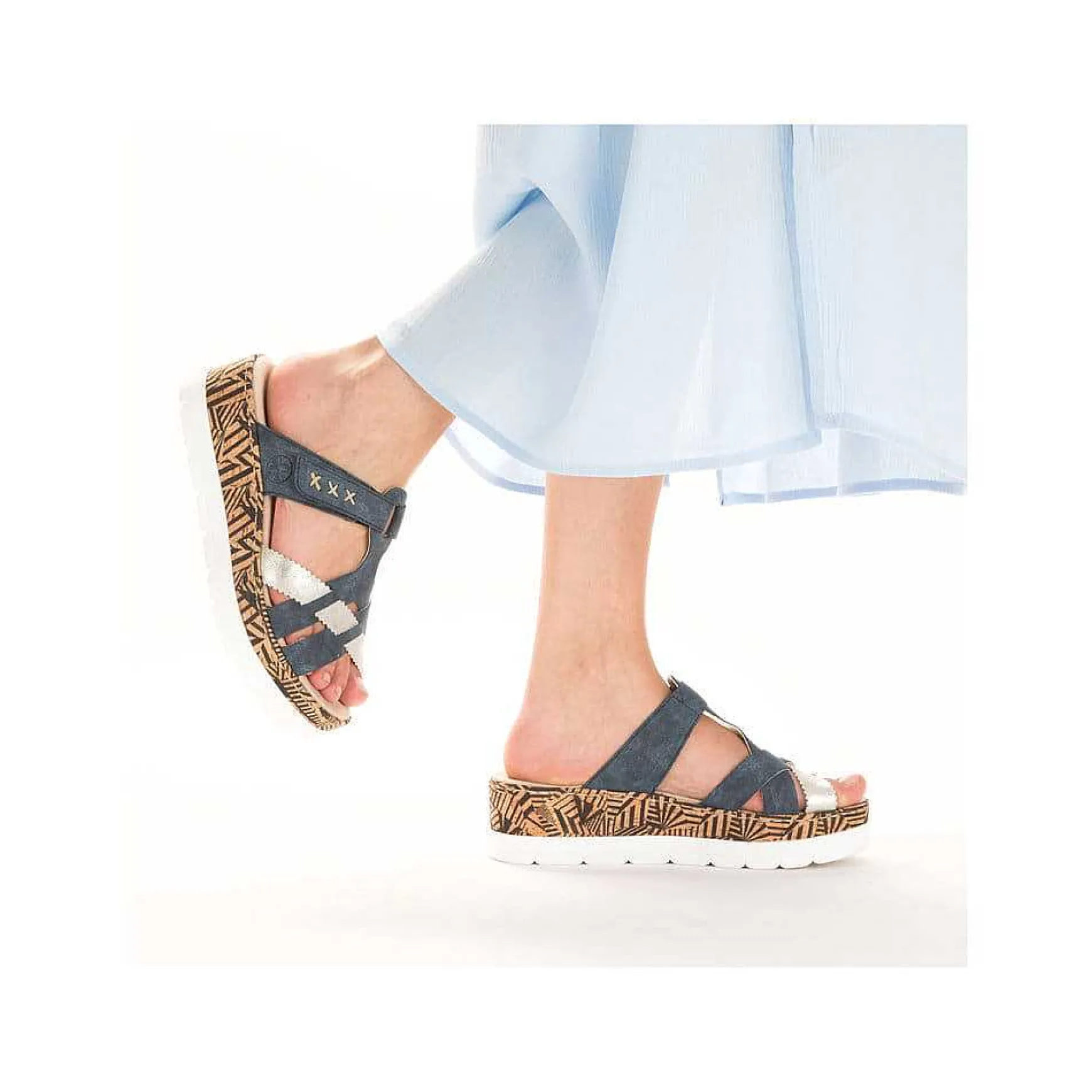 Rieker Women'S Mules Ocean Blue