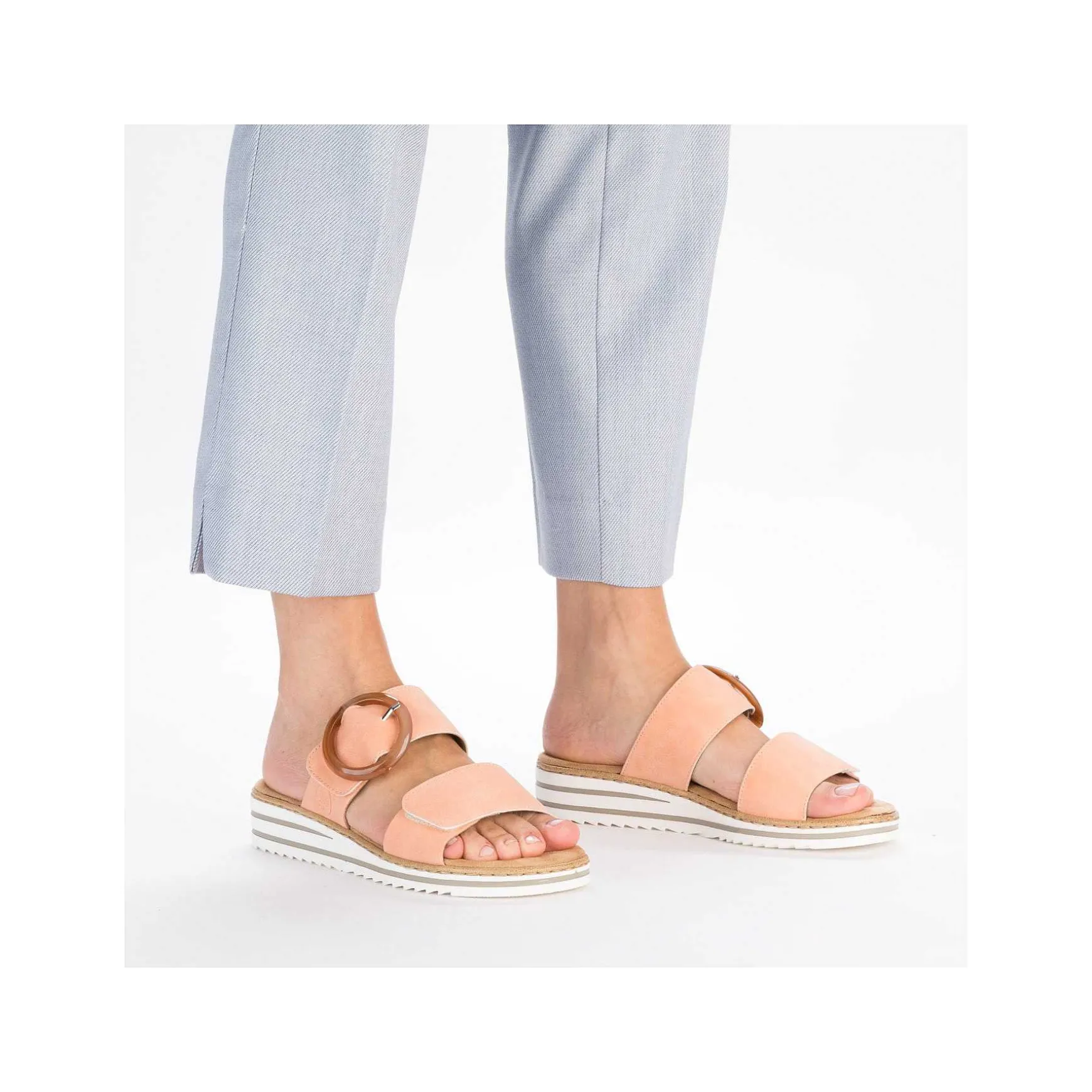 Rieker Women'S Mules Peach