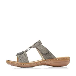 Rieker Women'S Mules Platinum Gray