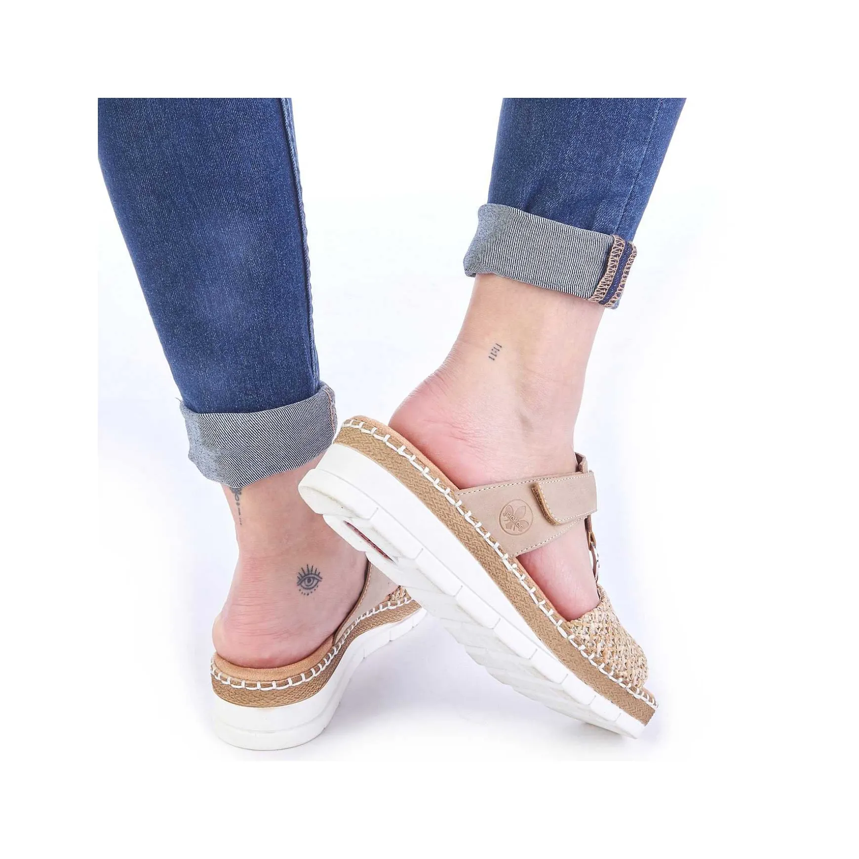 Rieker Women'S Mules Sand Beige