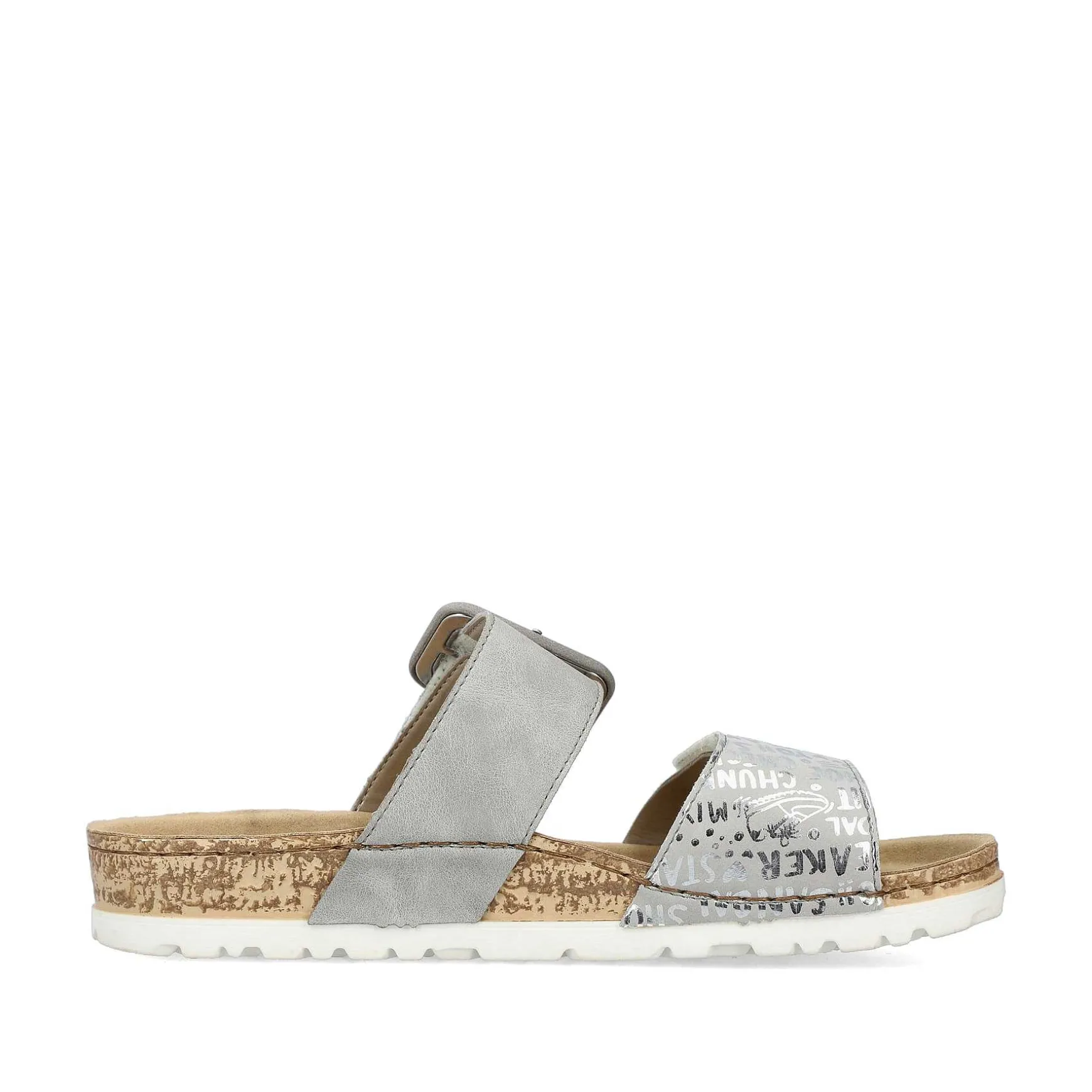 Rieker Women'S Mules Silver Gray