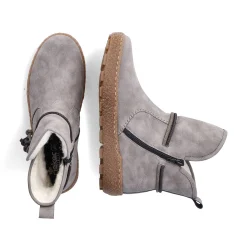 Rieker Women'S Short Boots Silver Gray