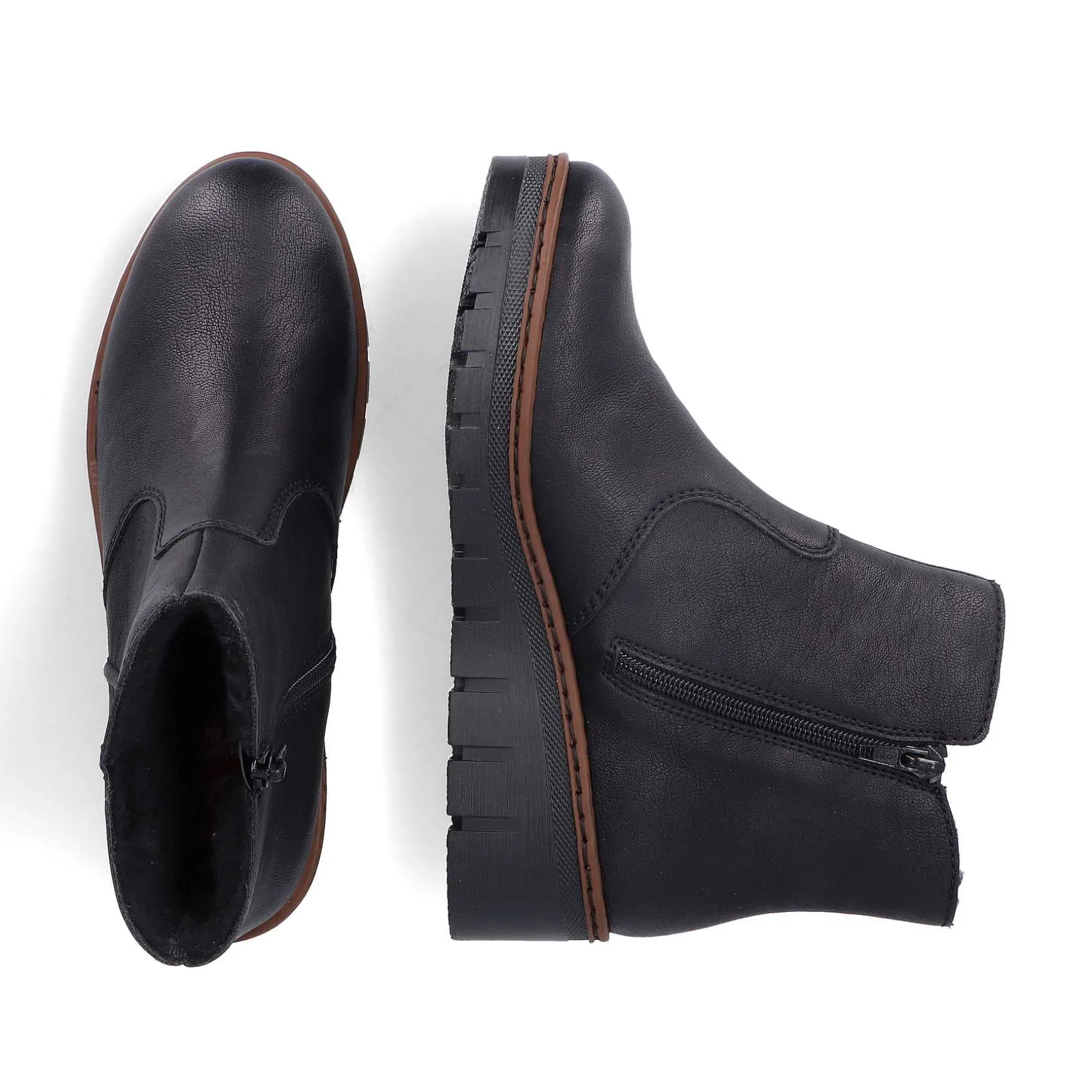 Rieker Women'S Short Boots Graphite Black
