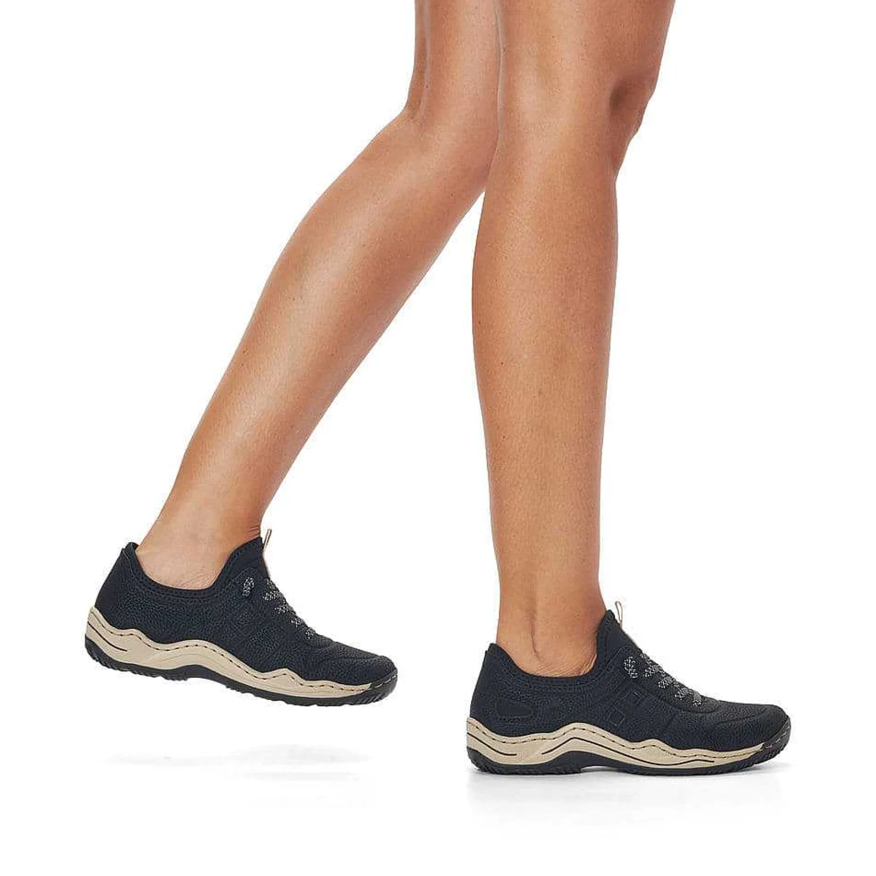 Rieker Women'S Slippers Asphalt Black