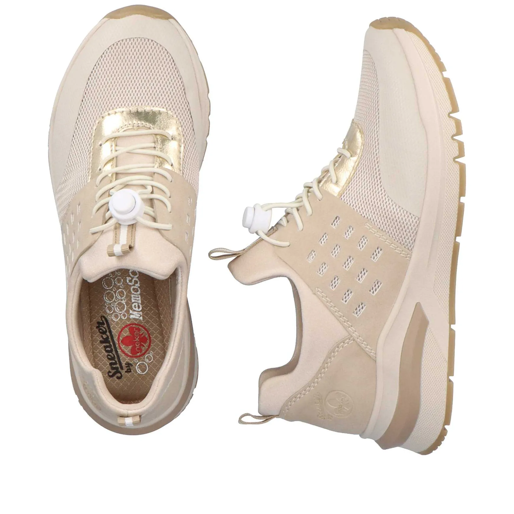 Rieker Women'S Slippers Cream Beige