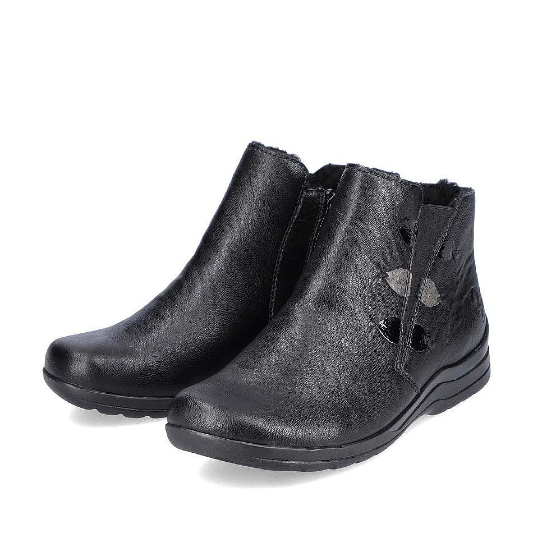 Rieker Women'S Slippers Glossy Black