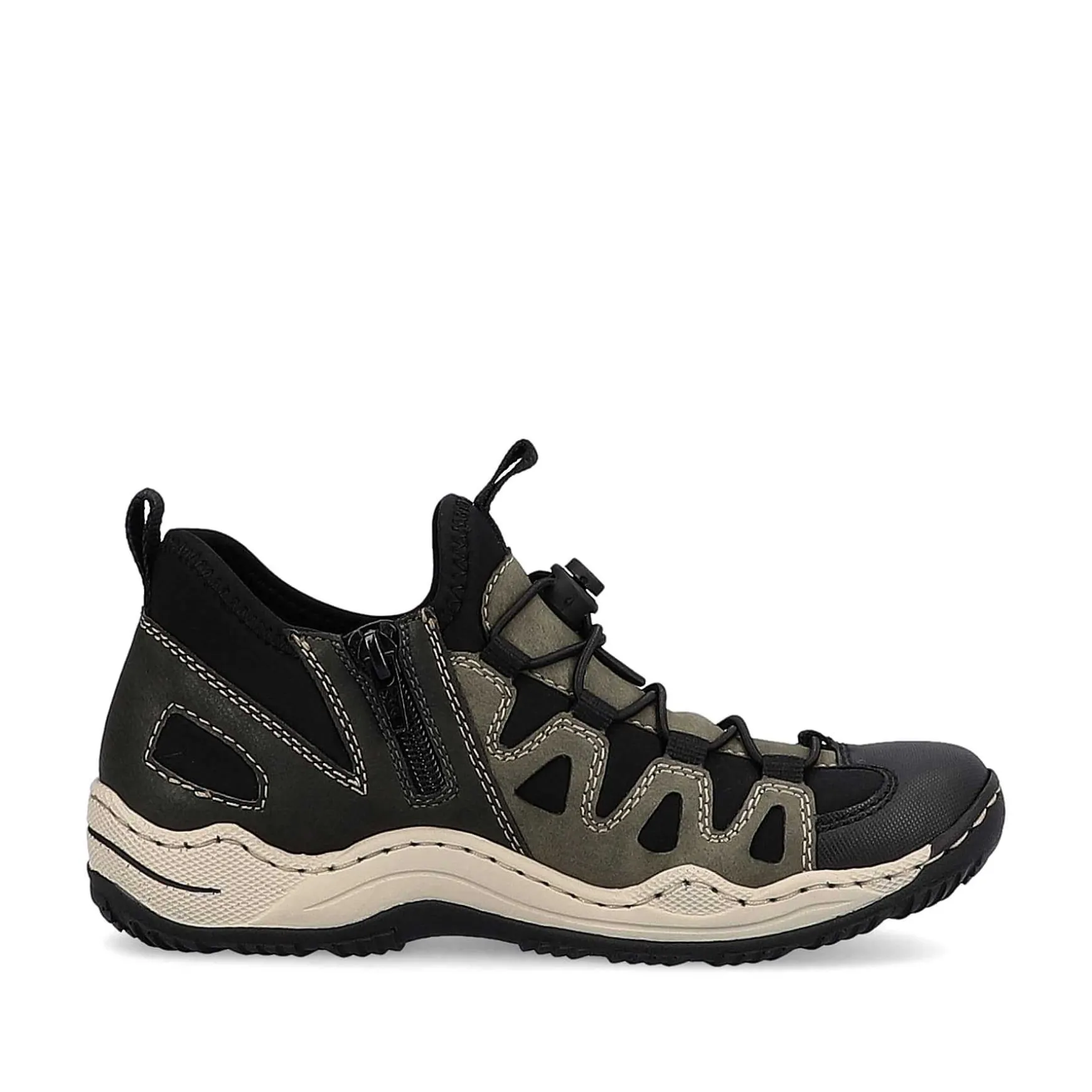 Rieker Women'S Slippers Olive Green-Black