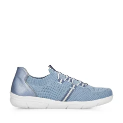 Rieker Women'S Slippers Sky Blue-Pure White