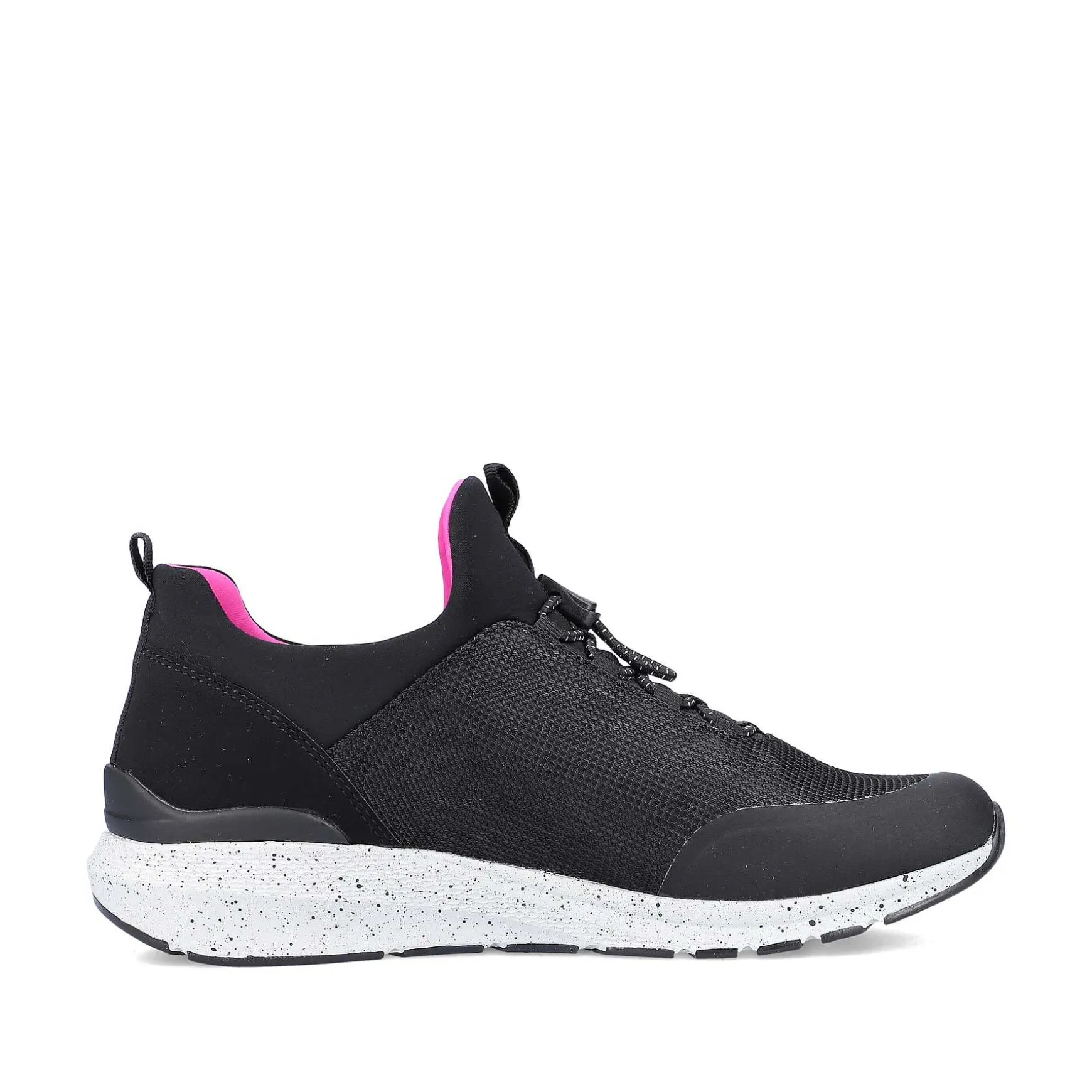 Rieker Women'S Slippers Urban-Black Flamingo-Pink