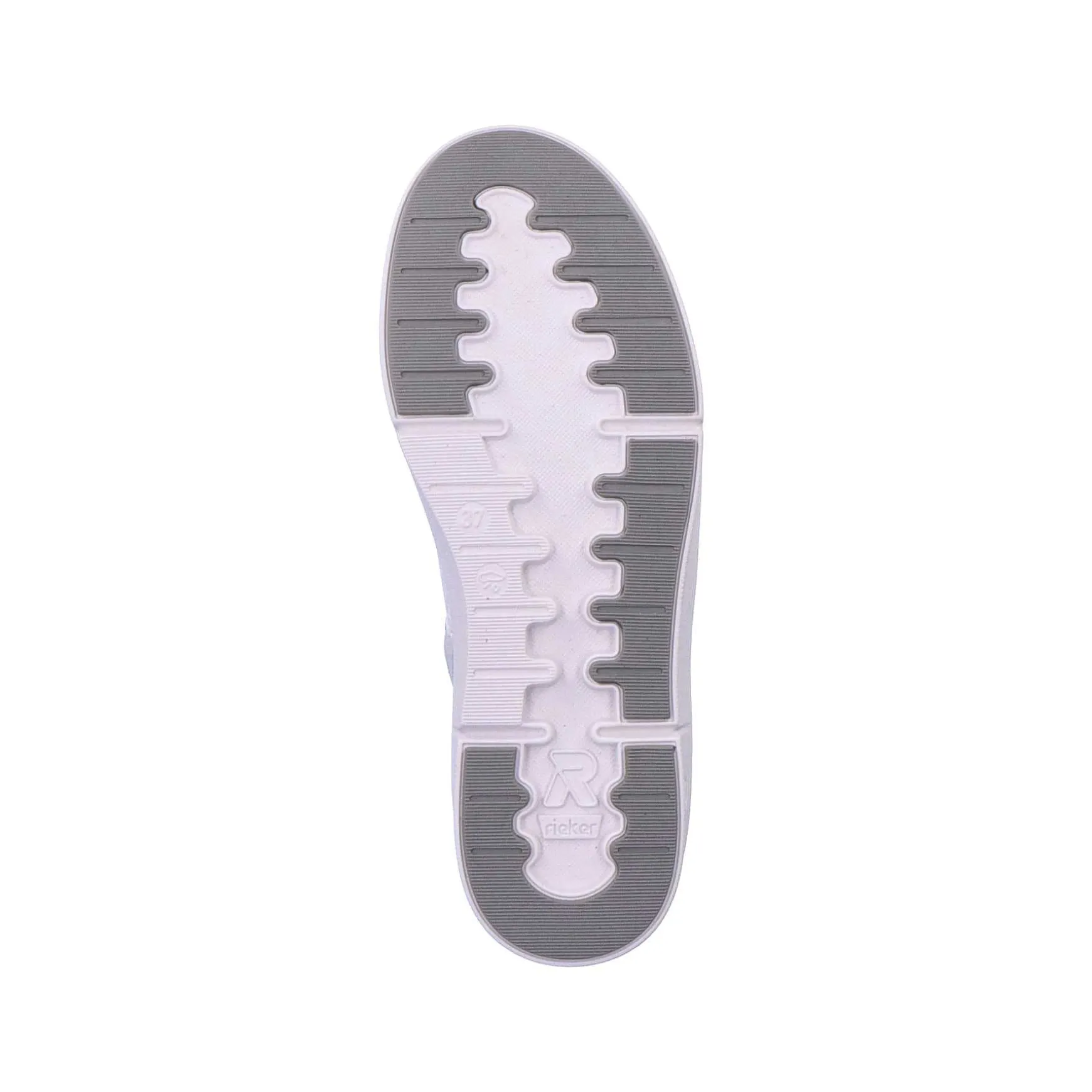 Rieker Women'S Sneaker High Swan-White Arctic-Grey Zebra