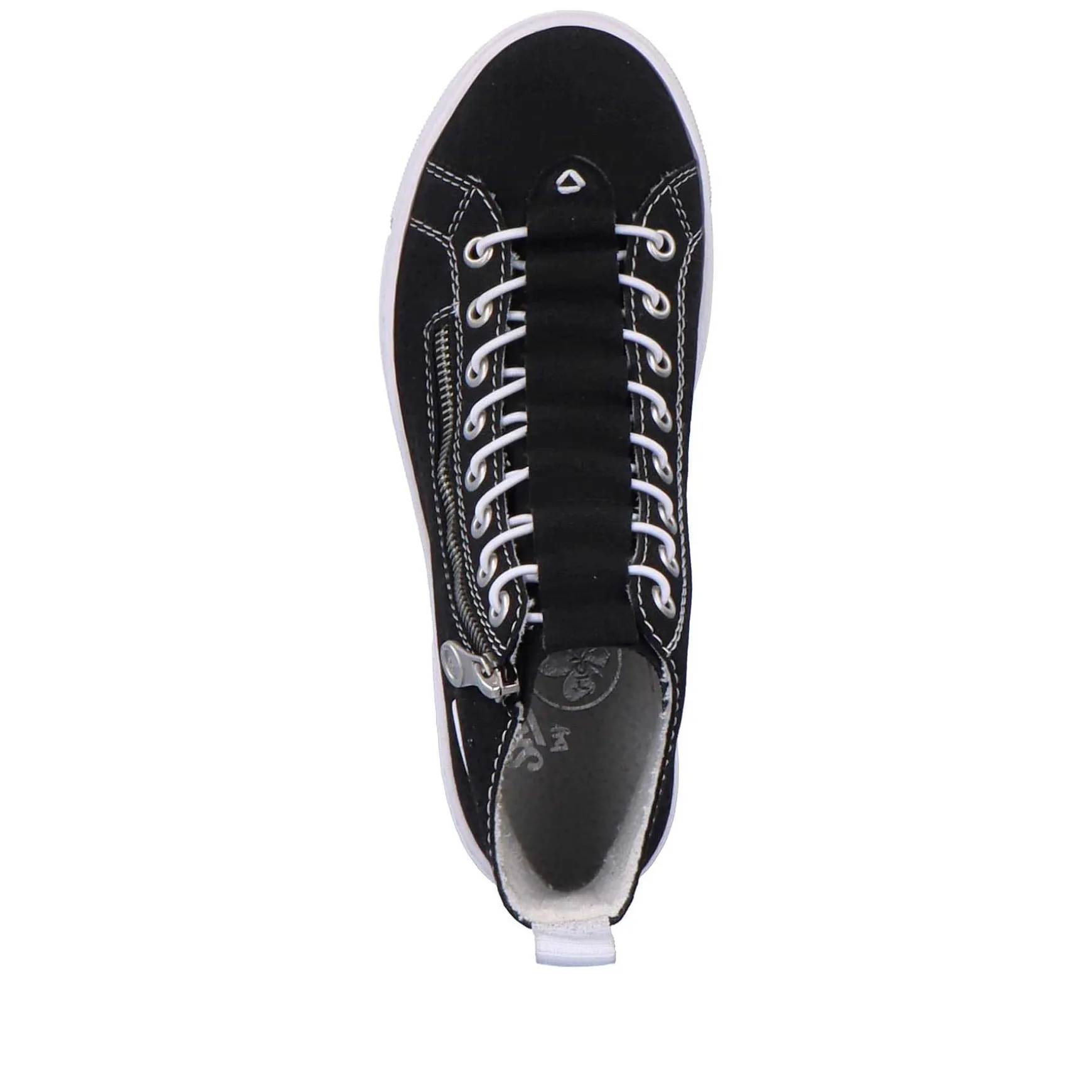 Rieker Women'S Sneaker High Night Black-Crystal White
