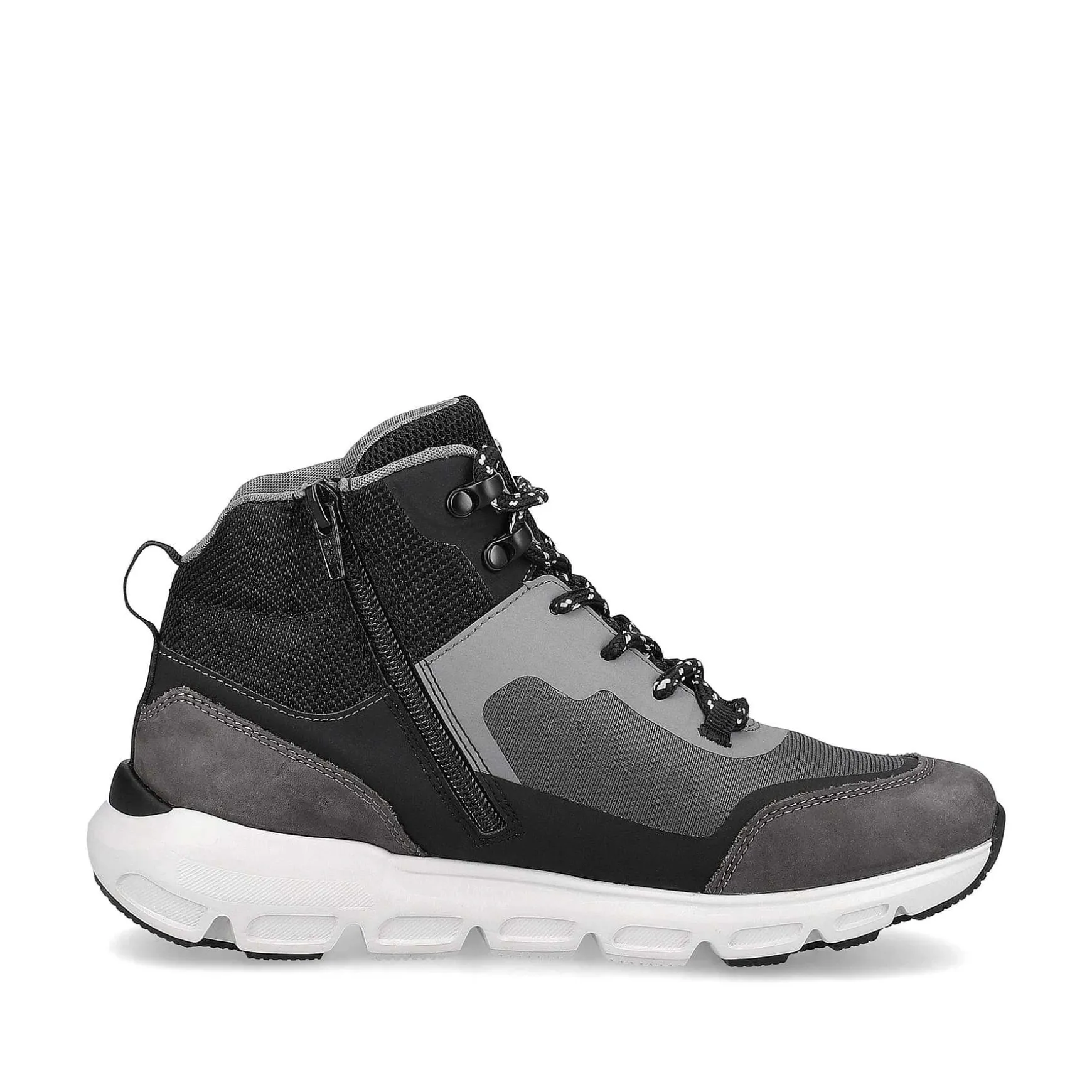 Rieker Women'S Sneaker High Stone-Grey Ocean-Blue
