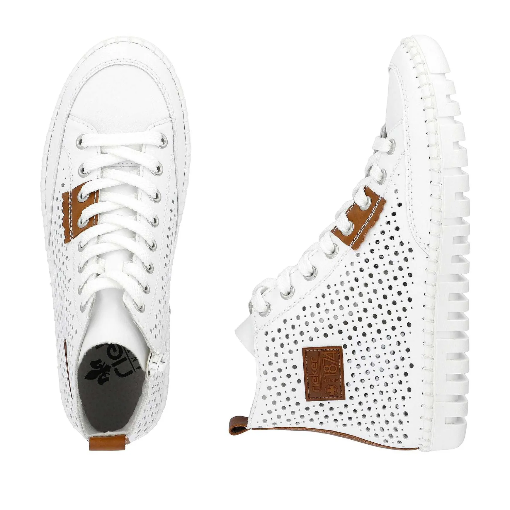Rieker Women'S Sneaker High Brilliant White