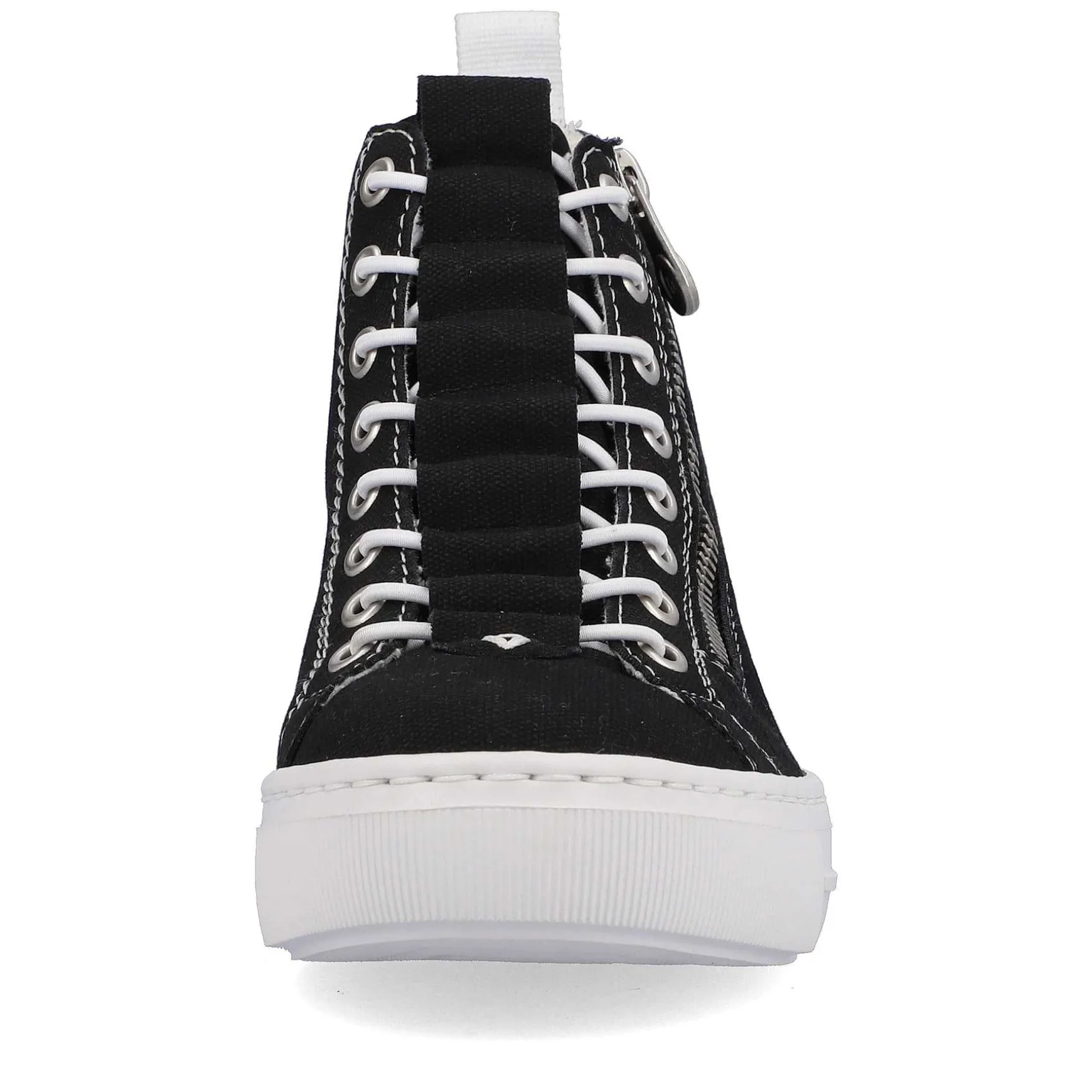 Rieker Women'S Sneaker High Night Black-Crystal White
