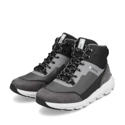 Rieker Women'S Sneaker High Stone-Grey Ocean-Blue