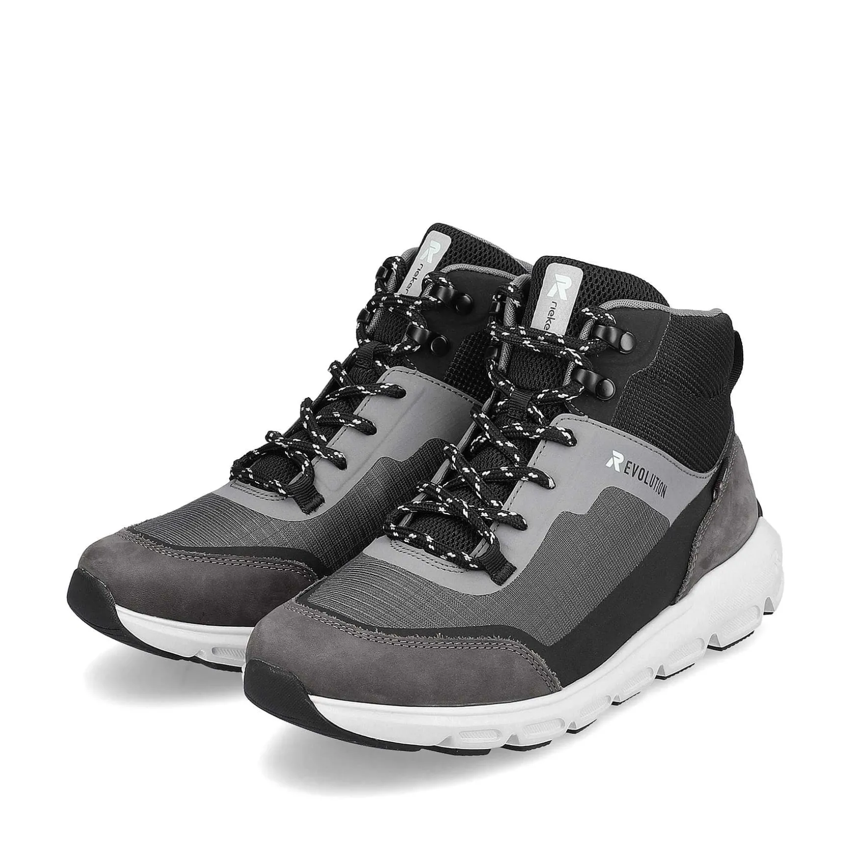 Rieker Women'S Sneaker High Stone-Grey Ocean-Blue
