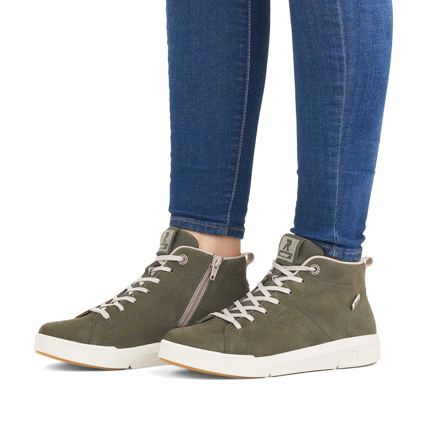 Rieker Women'S Sneaker High Army Green