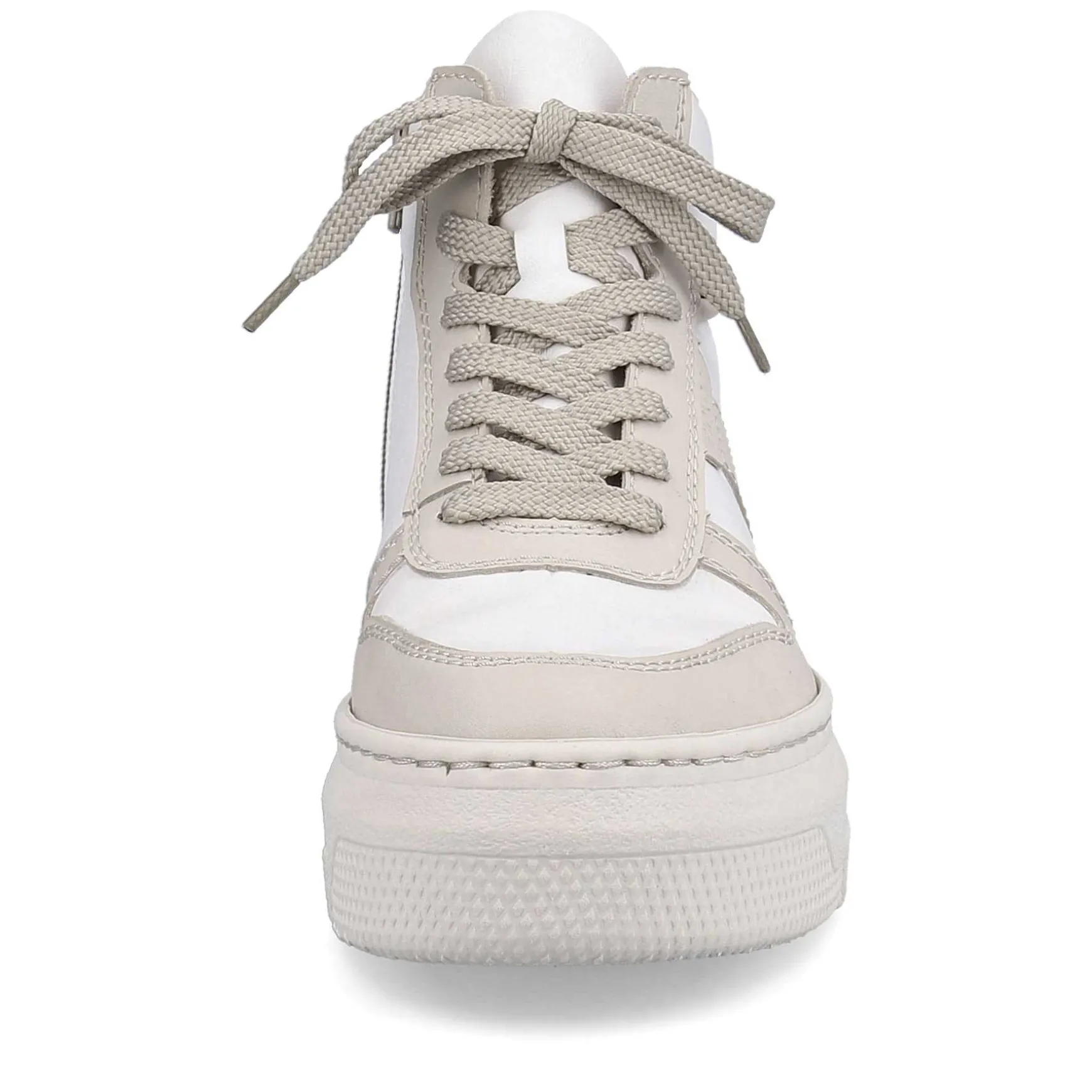 Rieker Women'S Sneaker High Swan White Beige