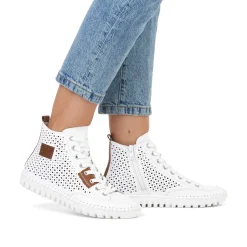 Rieker Women'S Sneaker High Brilliant White