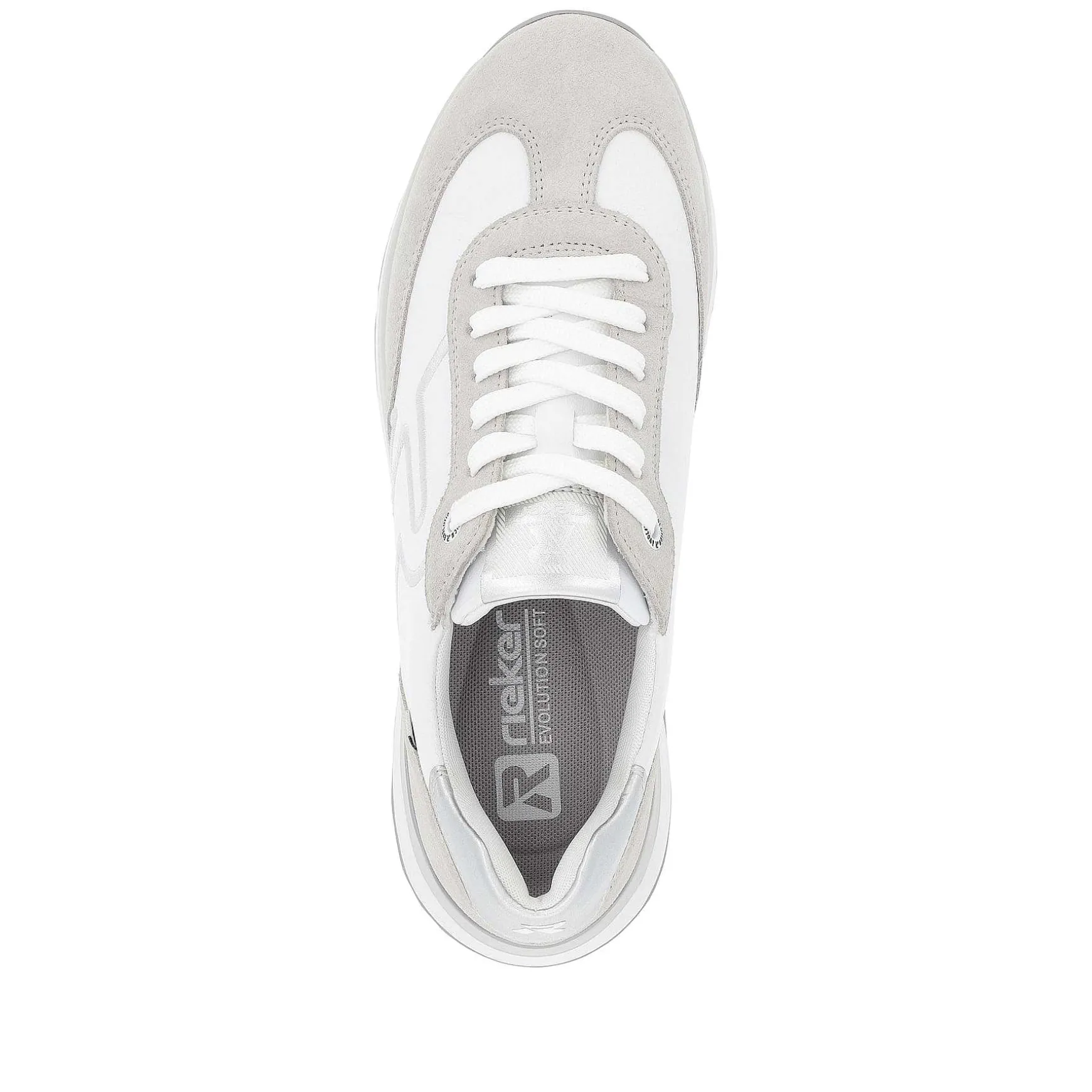 Rieker Women'S Sneaker Low Pearl-White Clay-Beige
