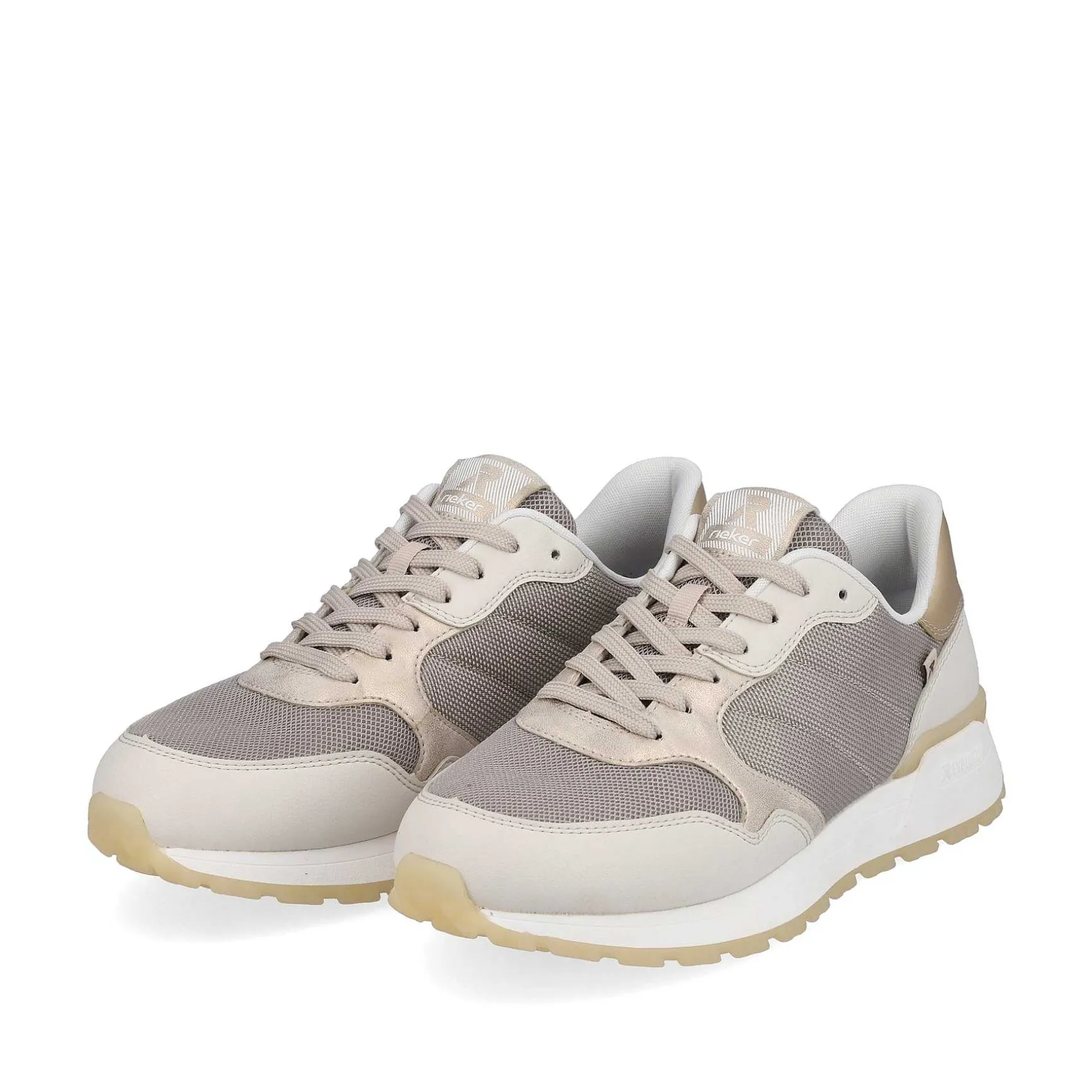 Rieker Women'S Sneaker Low Clay-Beige Rock-Grey