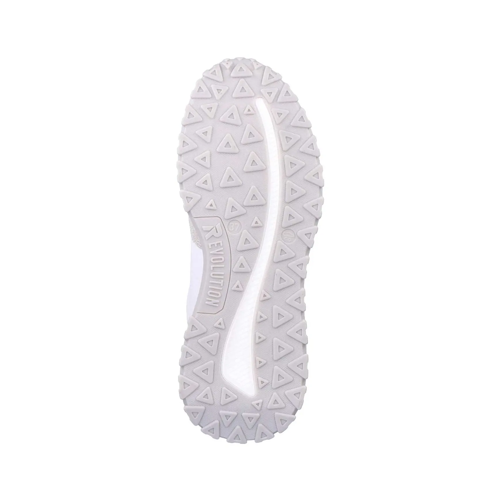 Rieker Women'S Sneaker Low Swan-White Stone-Grey