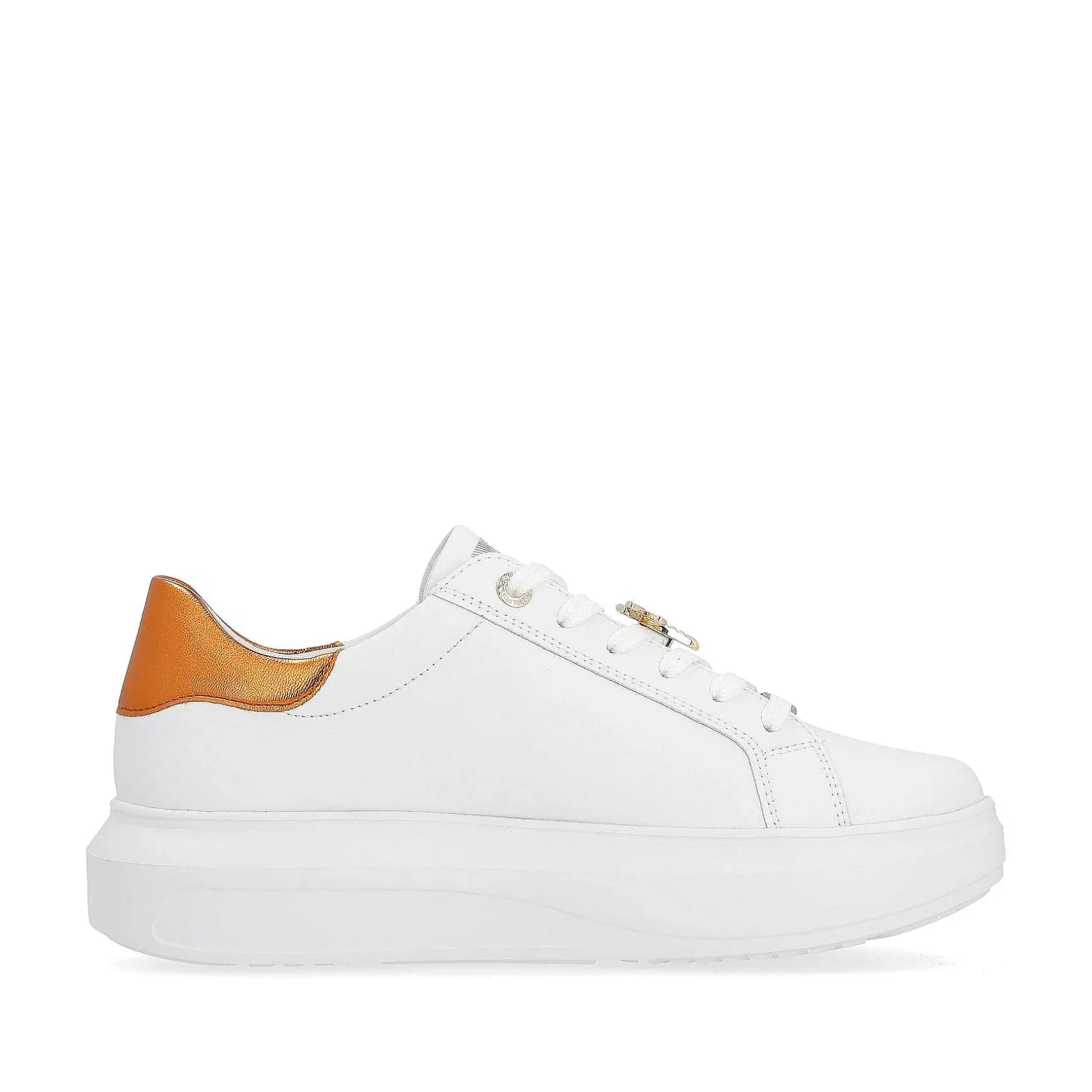 Rieker Women'S Sneaker Low Pearl-White Copper-Metallic