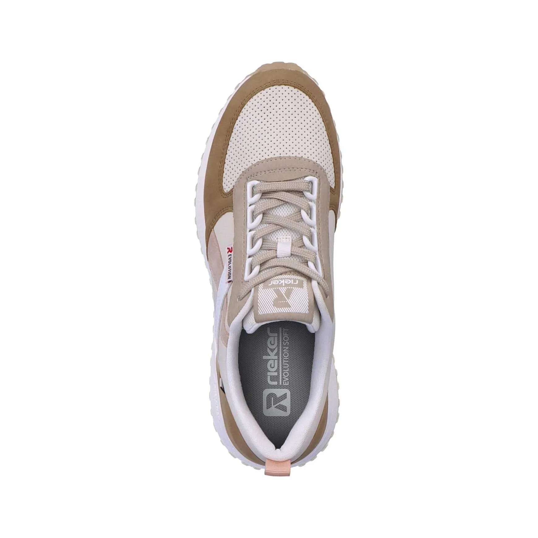 Rieker Women'S Sneaker Low Clay-Beige Cinnamon White