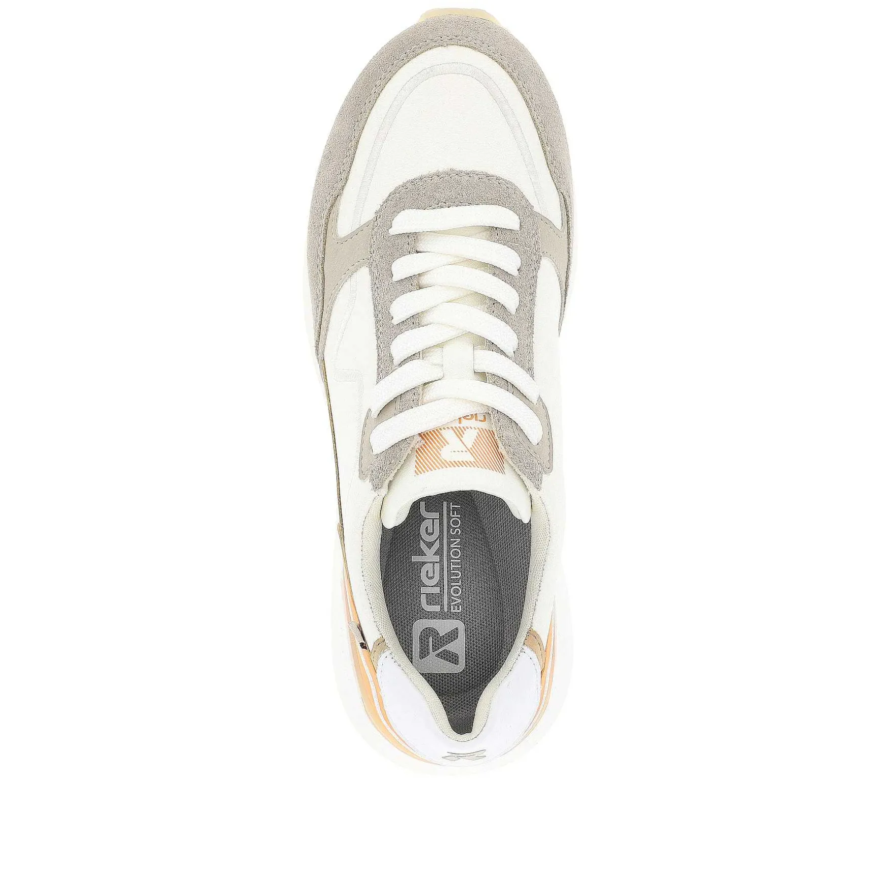 Rieker Women'S Sneaker Low Creamy-White Clay-Beige