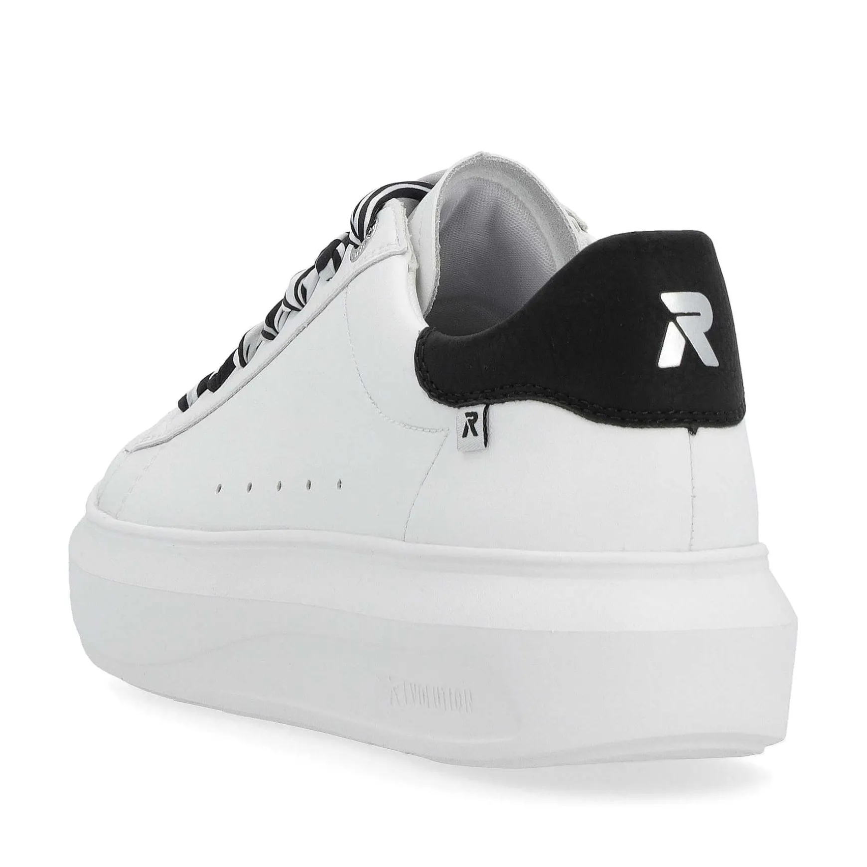 Rieker Women'S Sneaker Low Crystal-White Deep-Black