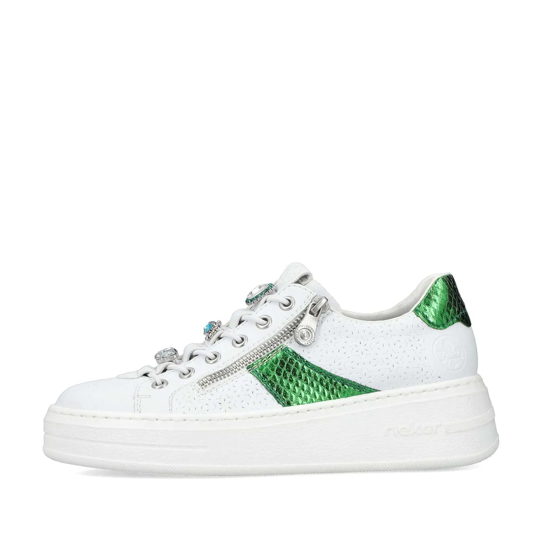 Rieker Women'S Sneaker Low Ice White