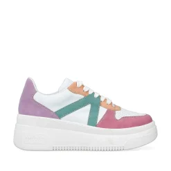 Rieker Women'S Sneaker Low Ice White-Multicolored