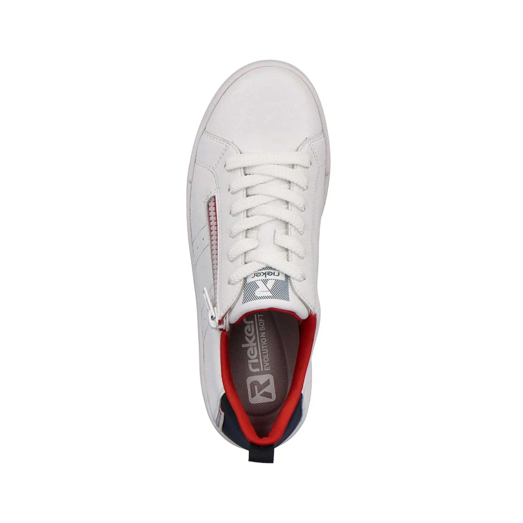 Rieker Women'S Sneaker Low Snow-White True-Red