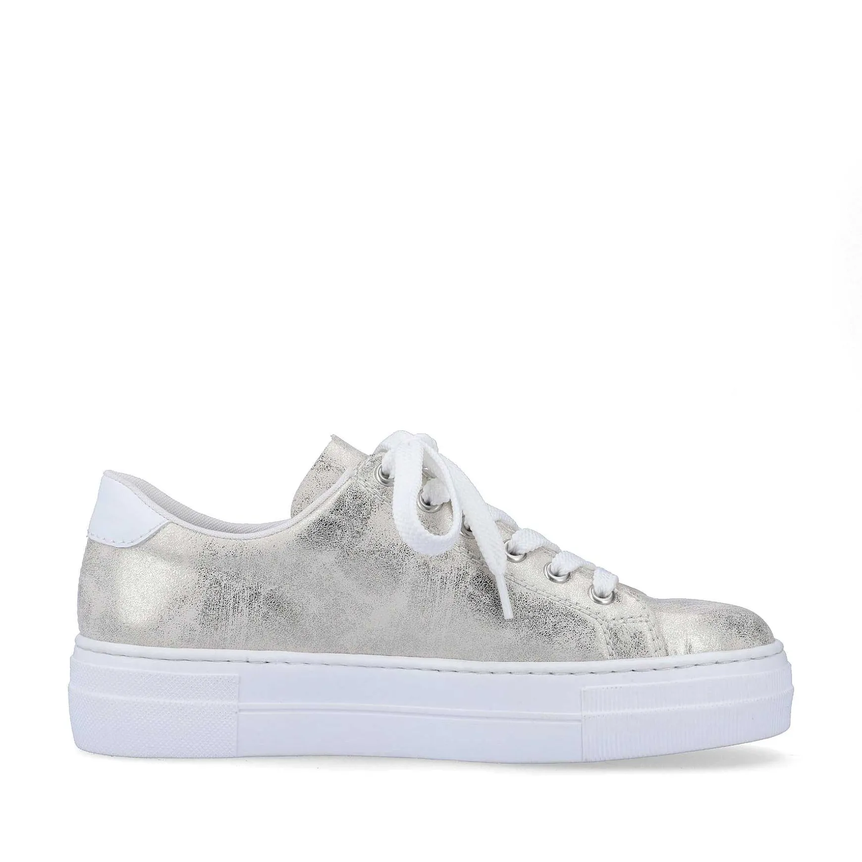 Rieker Women'S Sneaker Low Silver Metallic