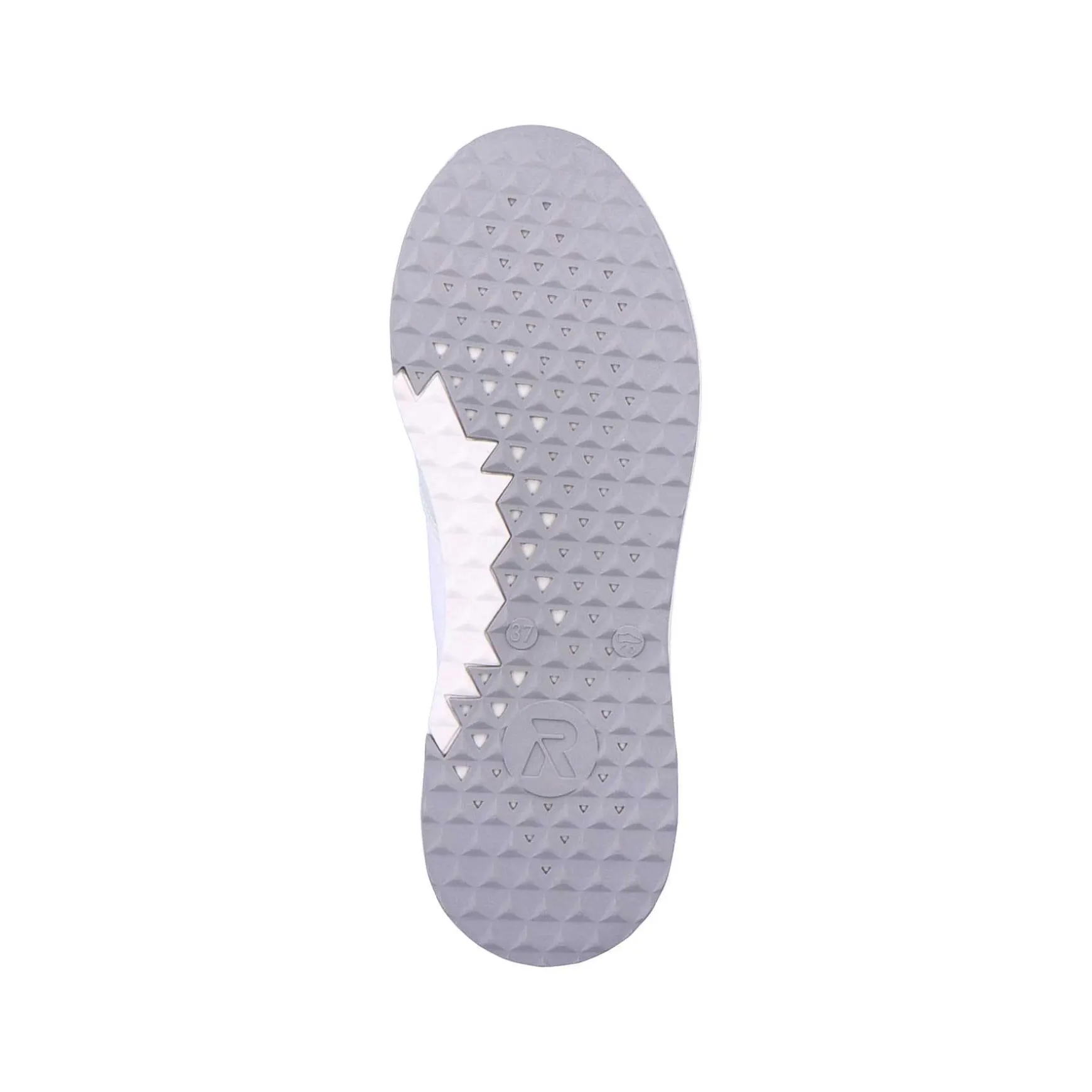 Rieker Women'S Sneaker Low Swan-White Clay-Beige Ice-Blue