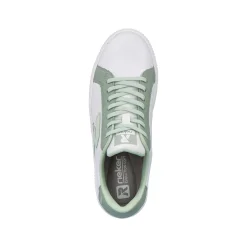 Rieker Women'S Sneaker Low Swan-White Mint-Green
