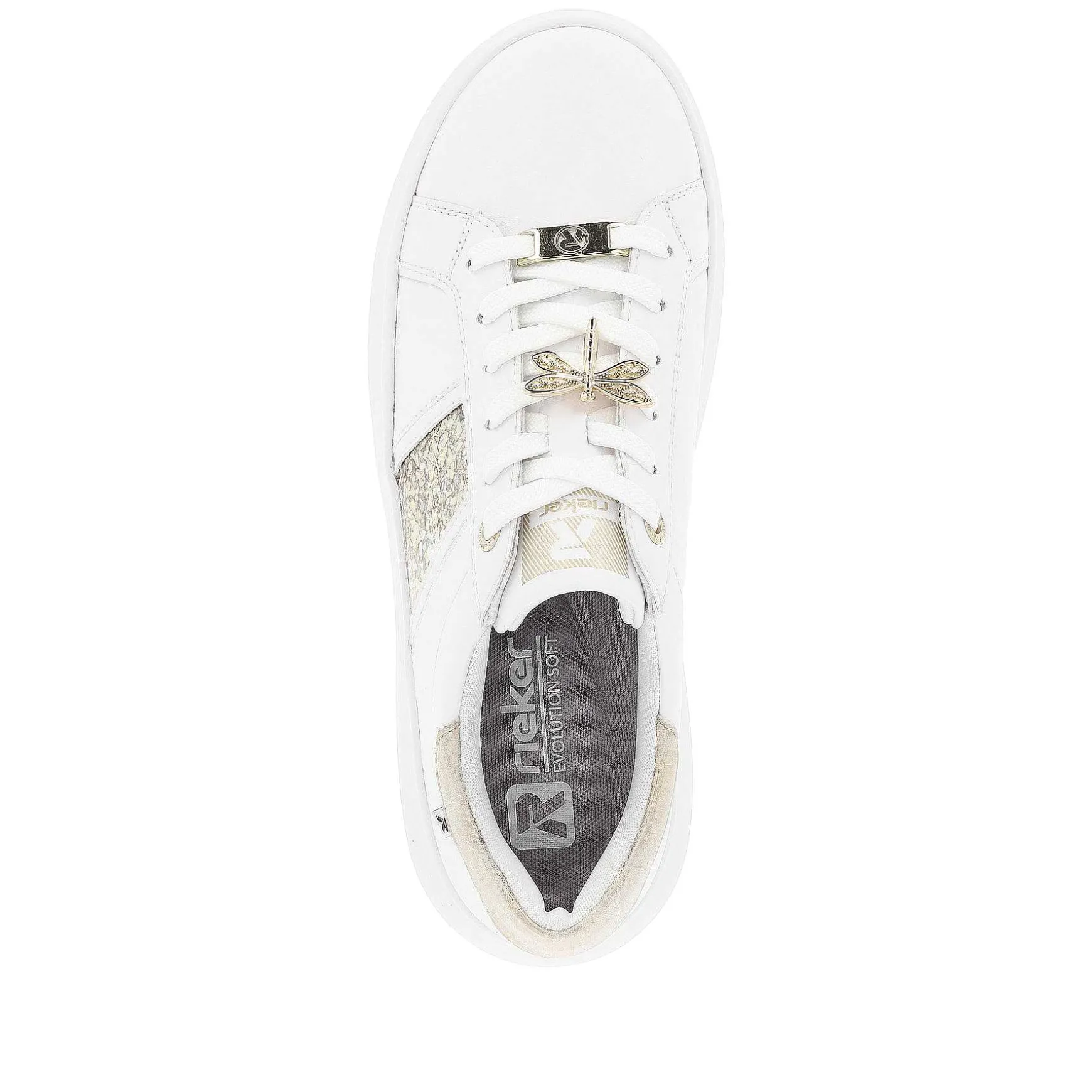 Rieker Women'S Sneaker Low Swan-White Gold