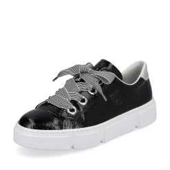 Rieker Women'S Sneaker Low Glossy Black