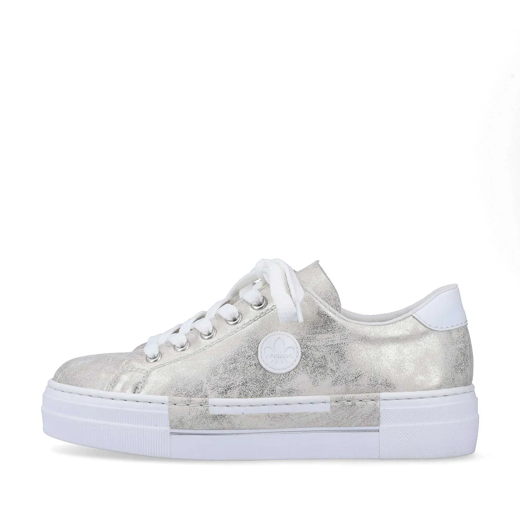 Rieker Women'S Sneaker Low Silver Metallic
