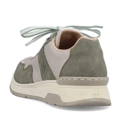 Rieker Women'S Sneaker Low Cactus Green-Light Beige