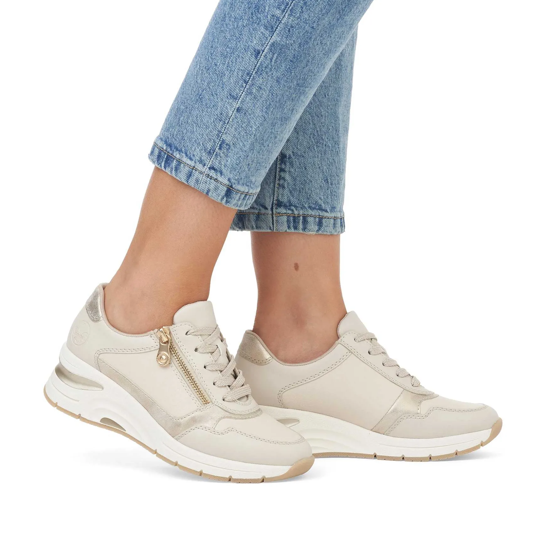 Rieker Women'S Sneaker Low Light Beige