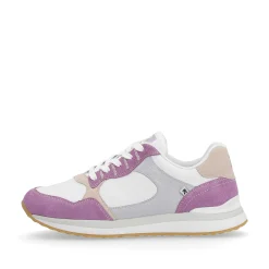 Rieker Women'S Sneaker Low Lilac Pearl-White