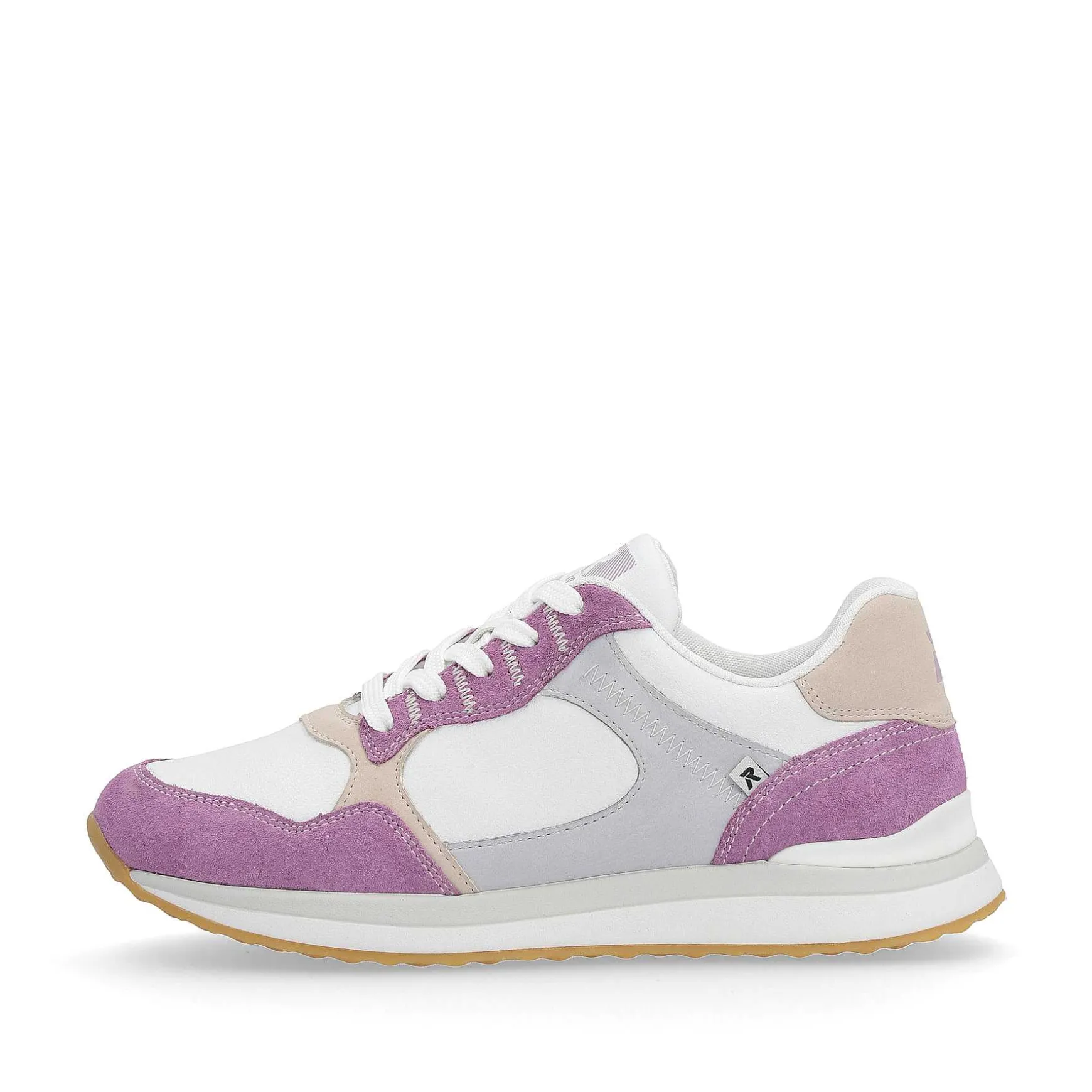Rieker Women'S Sneaker Low Lilac Pearl-White