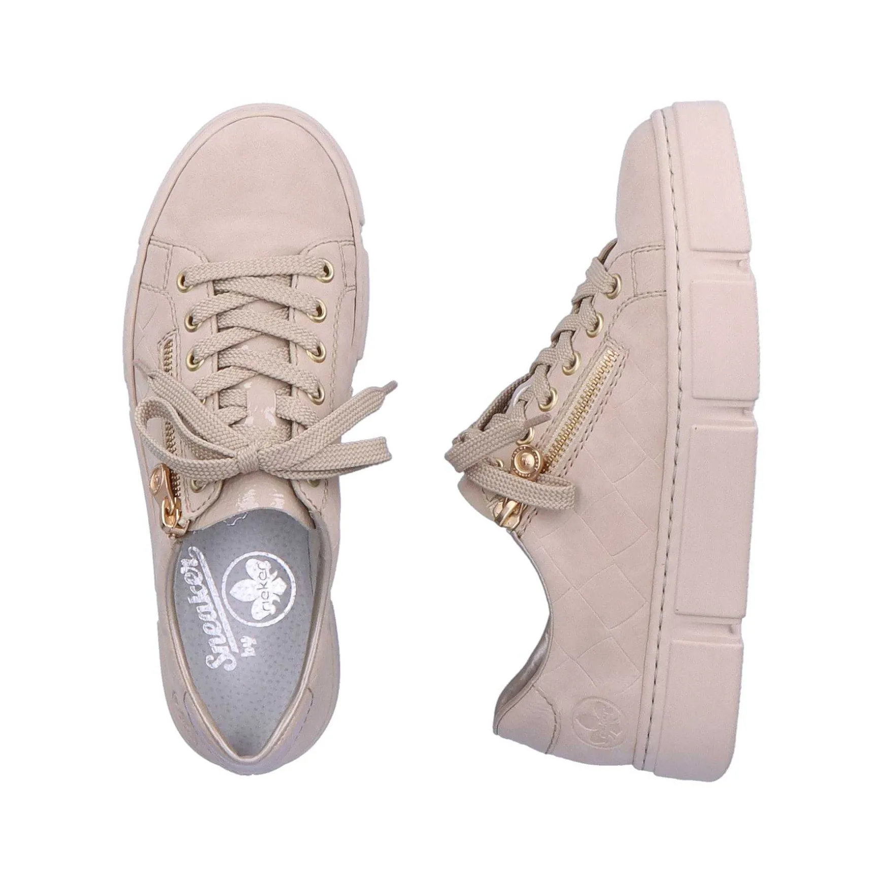 Rieker Women'S Sneaker Low Cream Beige