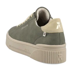 Rieker Women'S Sneaker Low Khaki-Green Cream-Beige