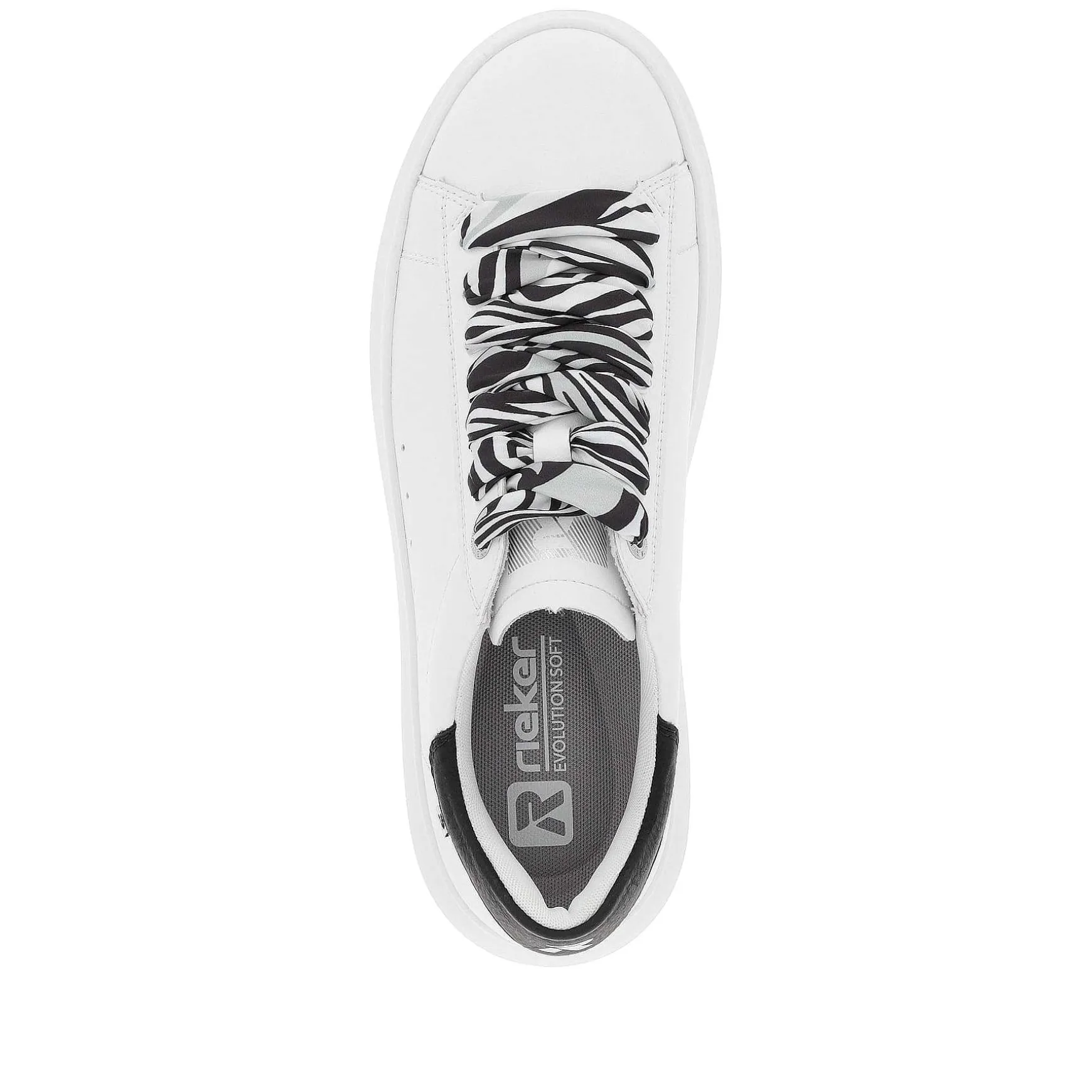 Rieker Women'S Sneaker Low Crystal-White Deep-Black