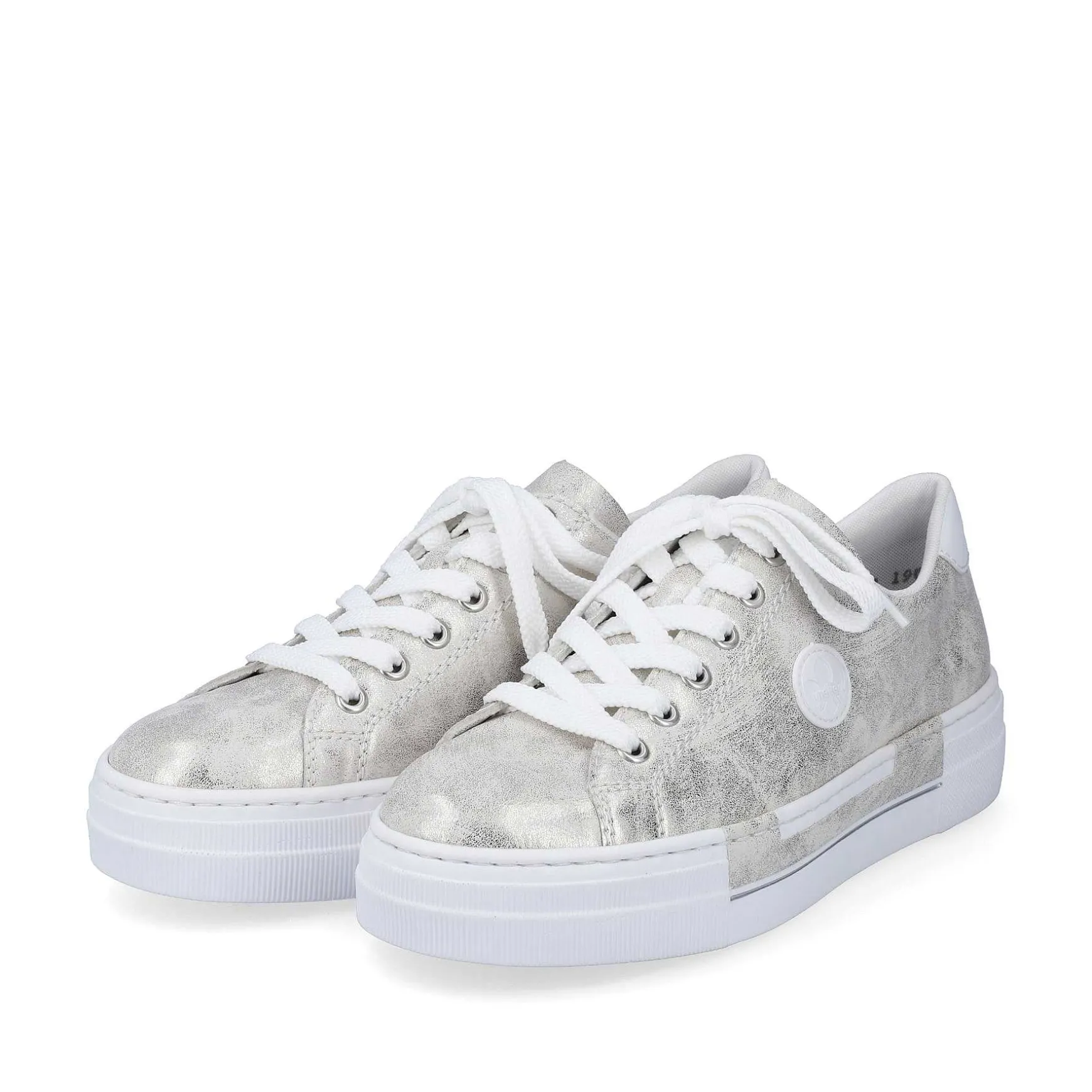 Rieker Women'S Sneaker Low Silver Metallic