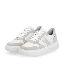 Rieker Women'S Sneaker Low Clear-White Dust-Grey